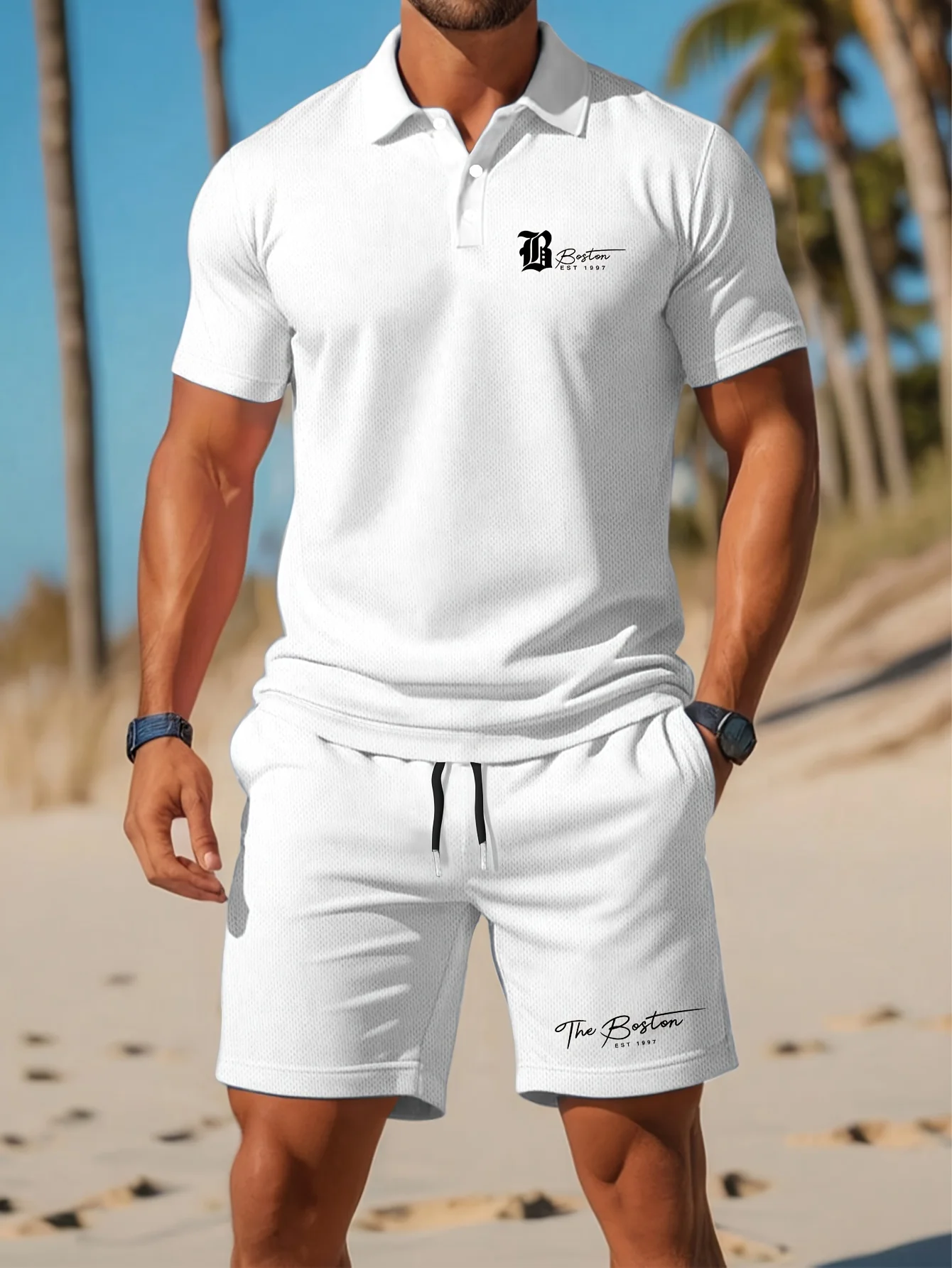 Mens Fashion Clothes - Zomer Nieuwe Heren Polo Shirt Set