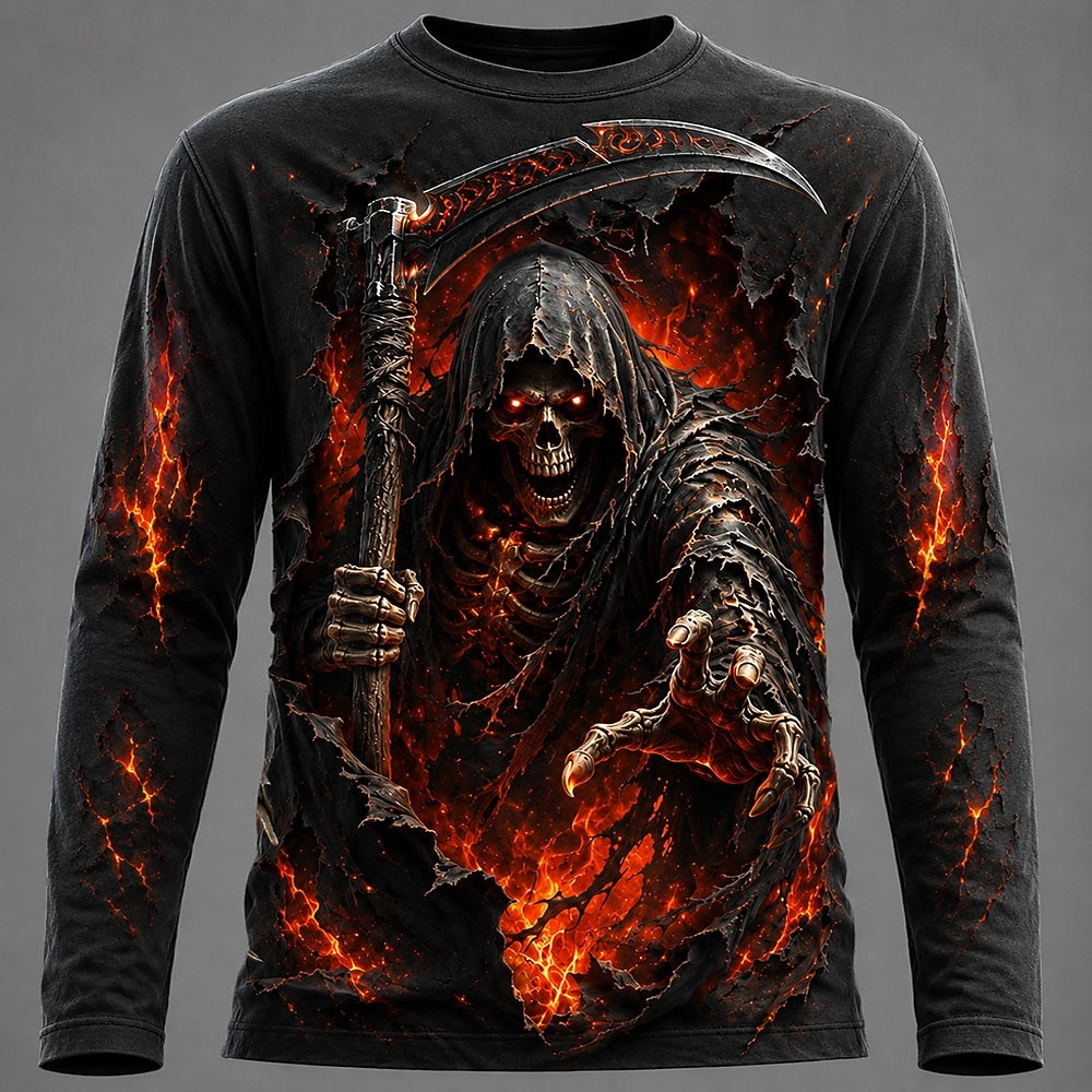 Men'S Fashion T Shirts - Halloween Heren 3D Grafisch Geprint Langarm