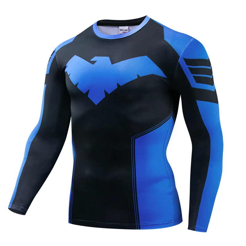 Mens Fashion Summer - Compressie T-shirts Sportkleding Gym Rash Guard