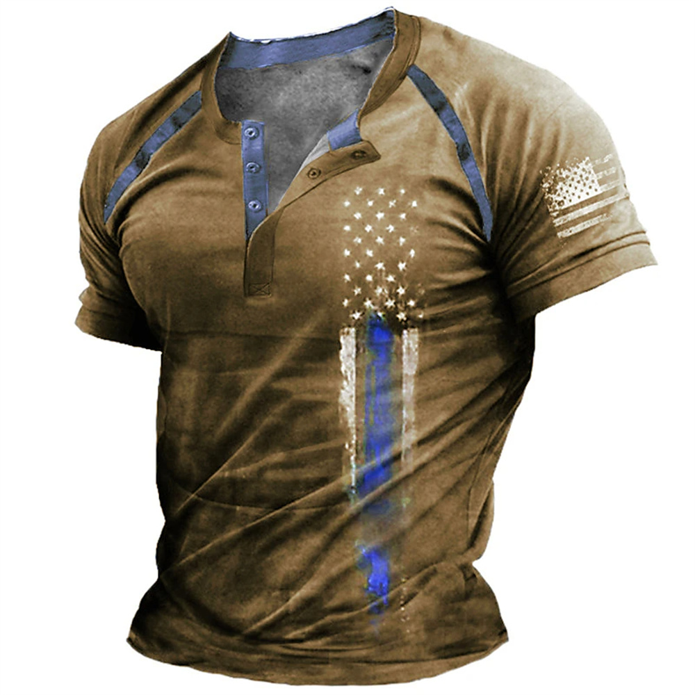Mens Fashion Clothes - Grappige 3D Amerikaanse vlag print heren