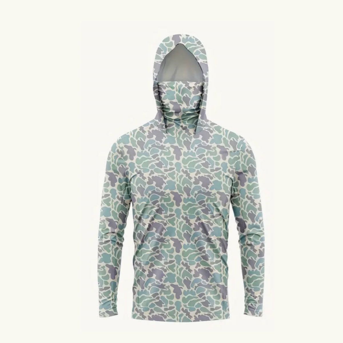 Mens Fashion Summer - Heren UPF50+ Zonbeschermende Vissershirt met Gezichtsmasker