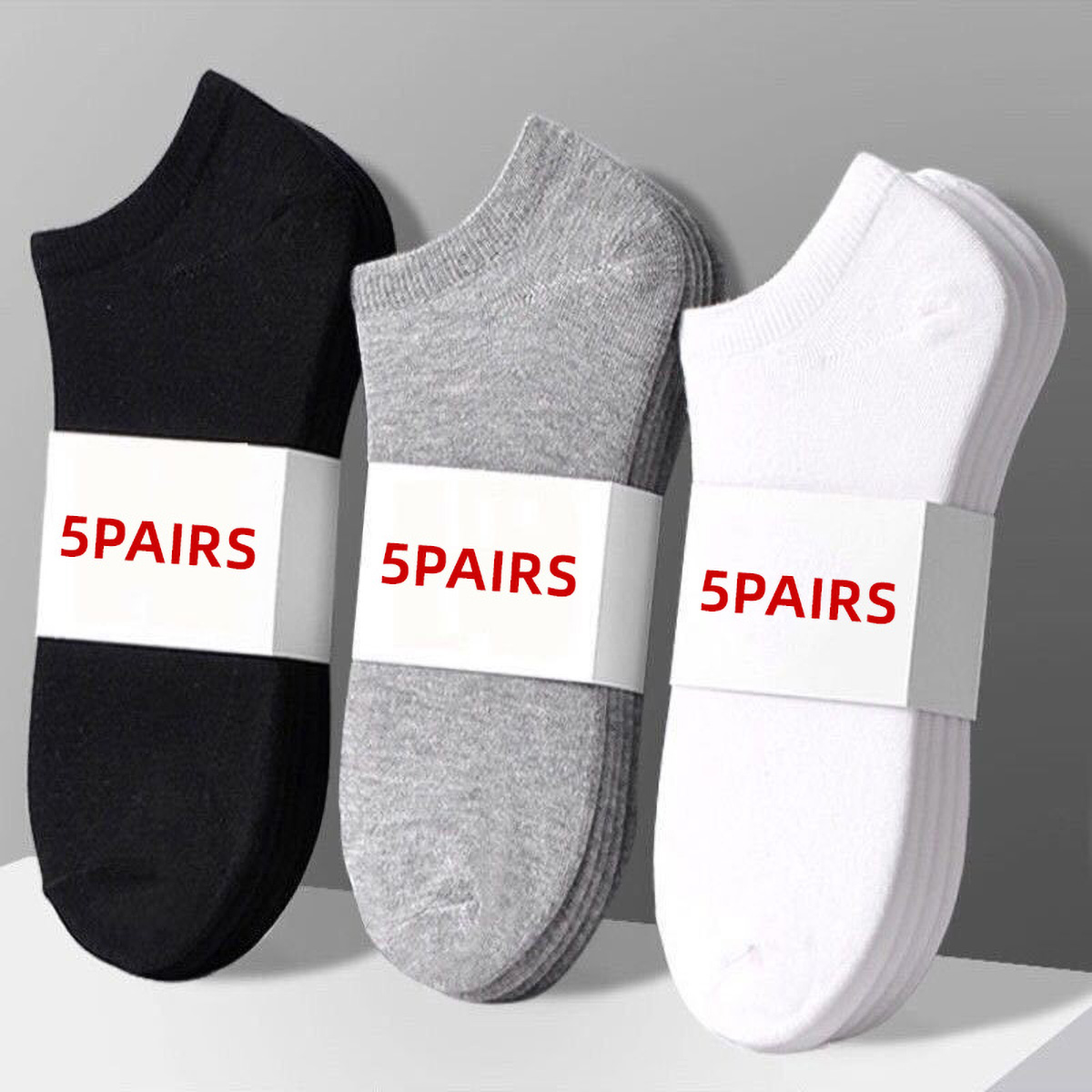 5 paar unisex casual effen kle - Socks Ankle Men recensie en prijs