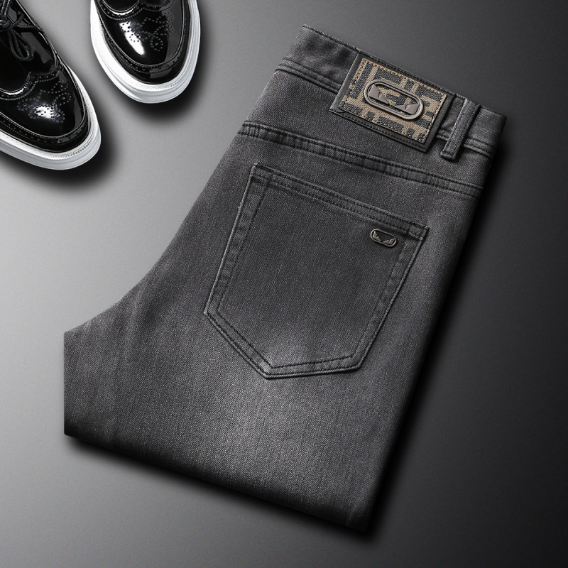 Herfst nieuwe trendy merkjeans - Men'S Fashion Grey Jeans recensie en prijs