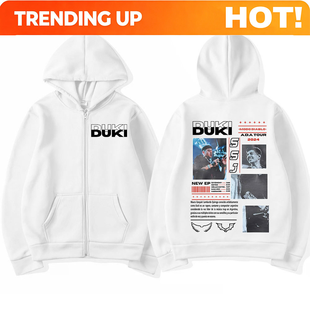 Rapper Duki ADA Tour 2024 Zip  - Mens Fashion Zip Up Hoodies recensie en prijs