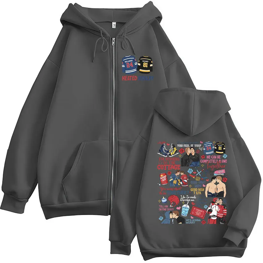 Verwarmde Hoodie met Rivalry P - Mens Fashion Zip Up Hoodies recensie en prijs